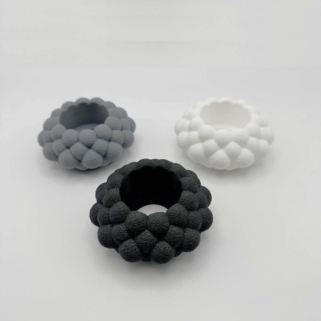 Teelichthalter mit Blasenoptik