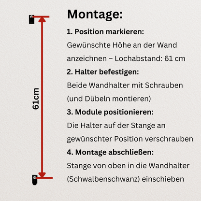Modularer Wandhalter für Radsportzubehör: Zubehörhalter für Helm, Sonnenbrille, Tacho, Trinkflaschen und Schuhe - Bike Gear Rack