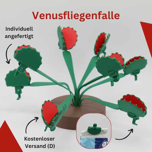 Venusfliegenfalle mit Fangblatt welches als Tüten Clip verwendet werden kann - Deko - Zimmerpflanze - Pflanze - Venus SnackTrap