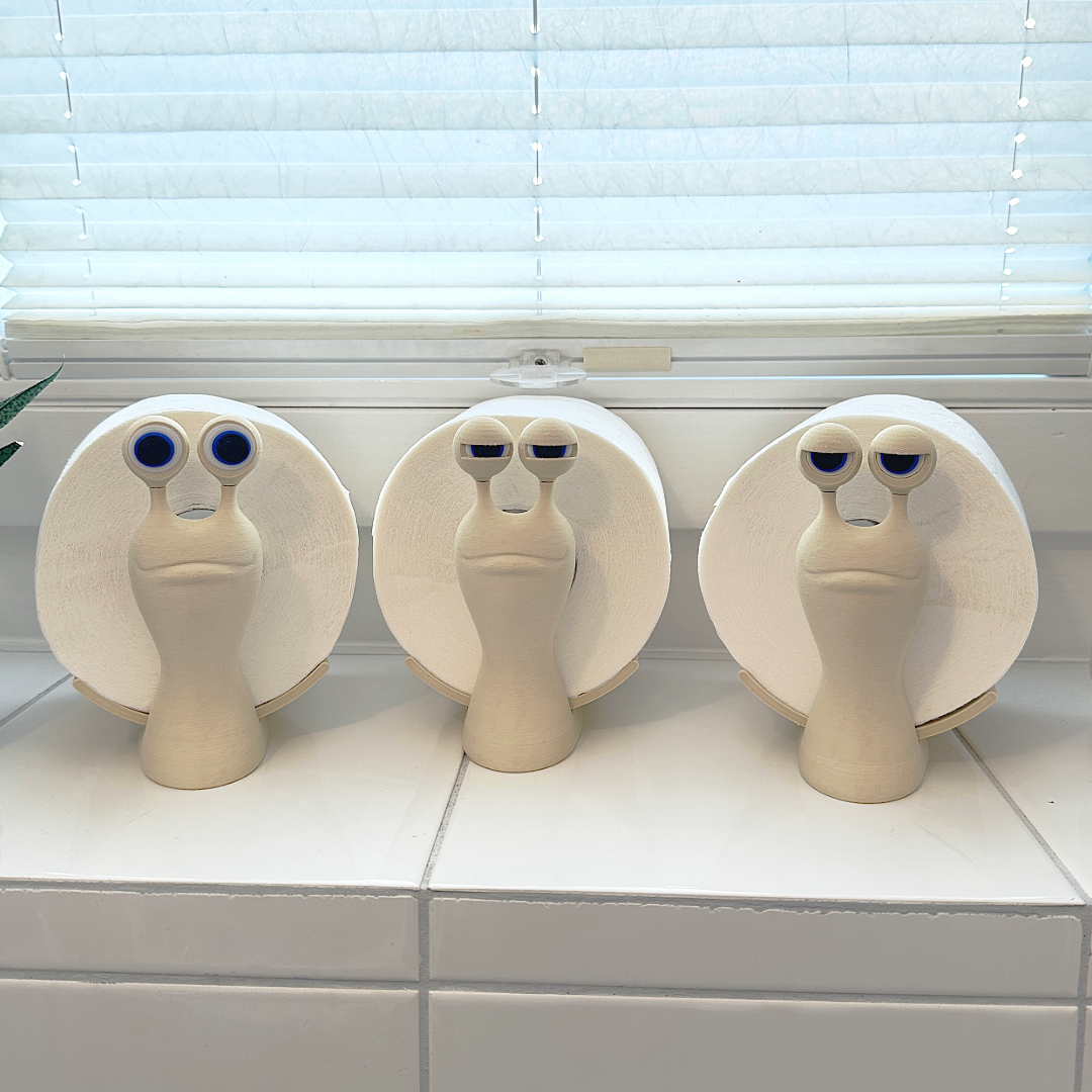 Slugger die Schnecke – 3D-gedruckter Toilettenpapierhalter