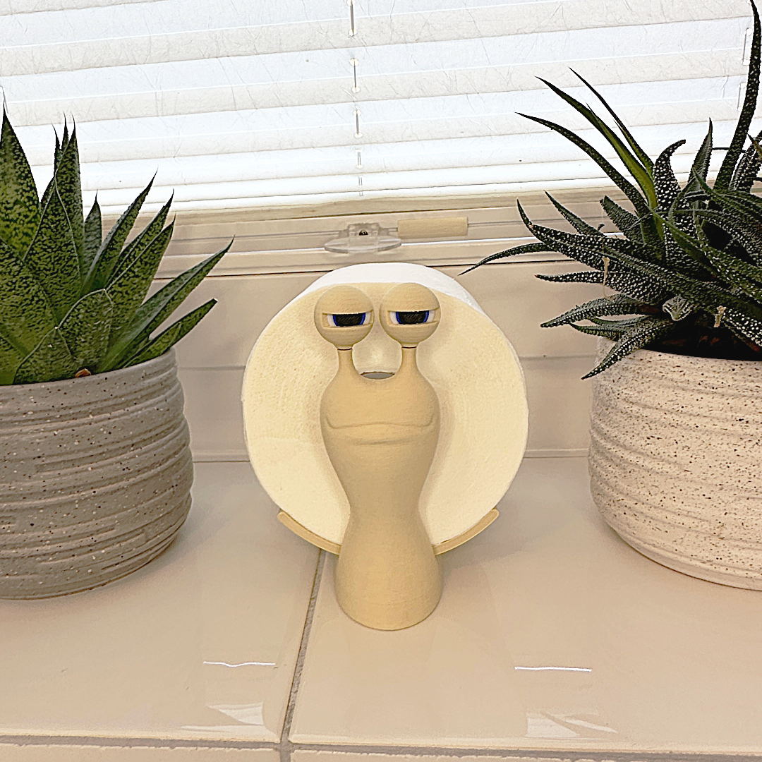 Slugger die Schnecke – 3D-gedruckter Toilettenpapierhalter