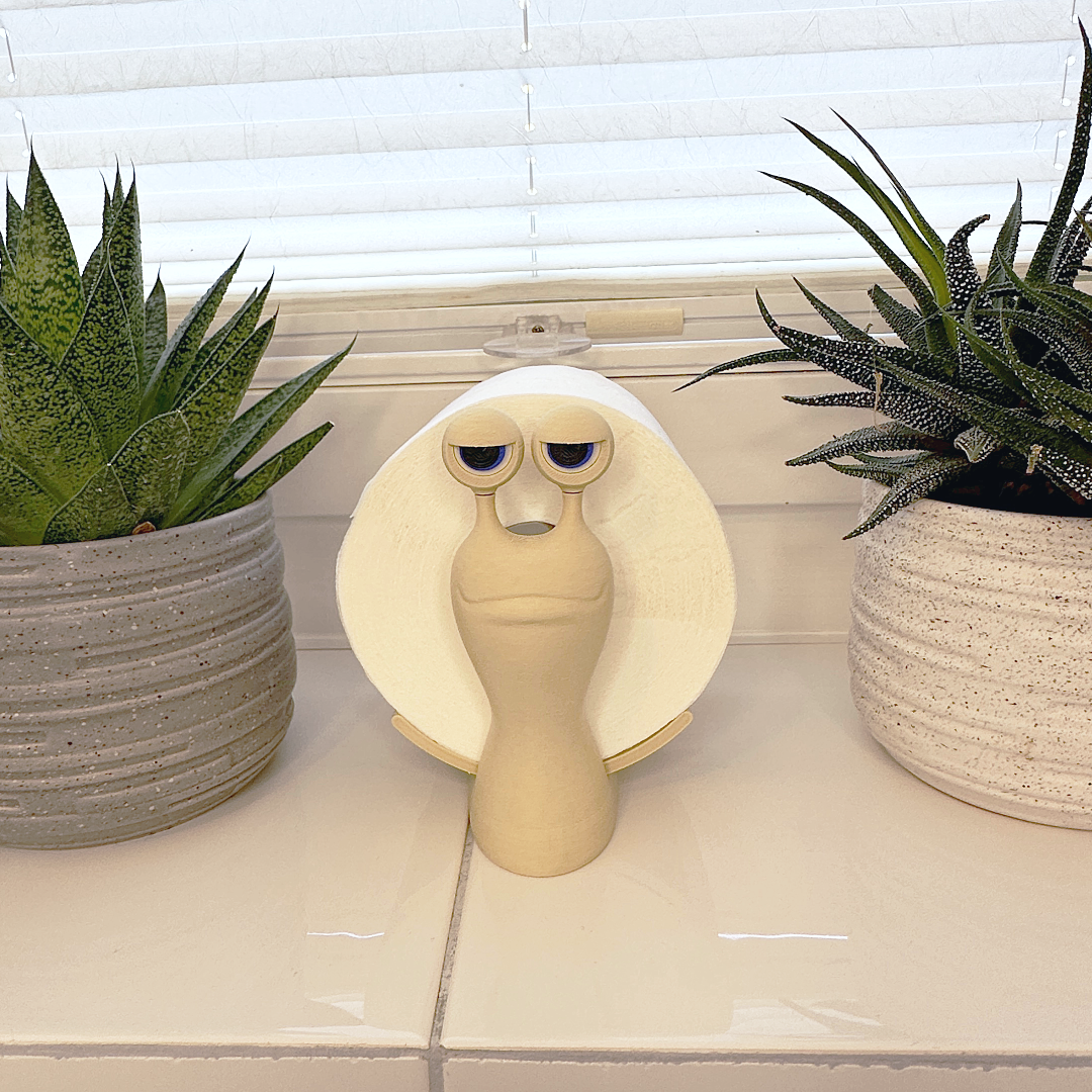 Slugger die Schnecke – 3D-gedruckter Toilettenpapierhalter