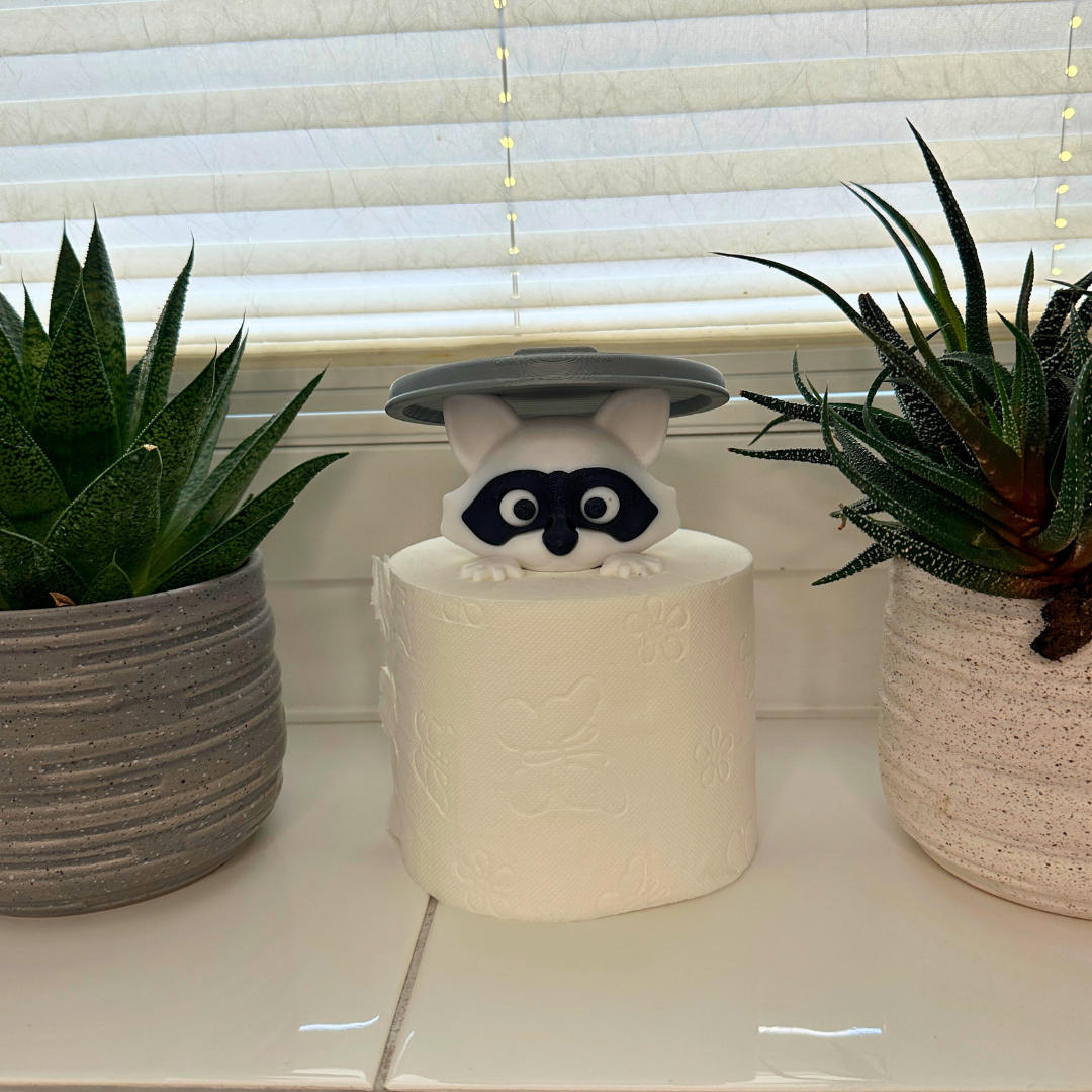Waschbär-Toilettenpapierhalter – Lustige 3D-gedruckte Badezimmer-Deko