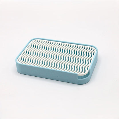 Moderne Seifenschale mit Abtropfgitter | Seifenhalter mit 4 Gitterdesigns | Badezimmer Deko | 3D Druck | Japandi & Skandi