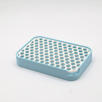 Moderne Seifenschale mit Abtropfgitter | Seifenhalter mit 4 Gitterdesigns | Badezimmer Deko | 3D Druck | Japandi & Skandi