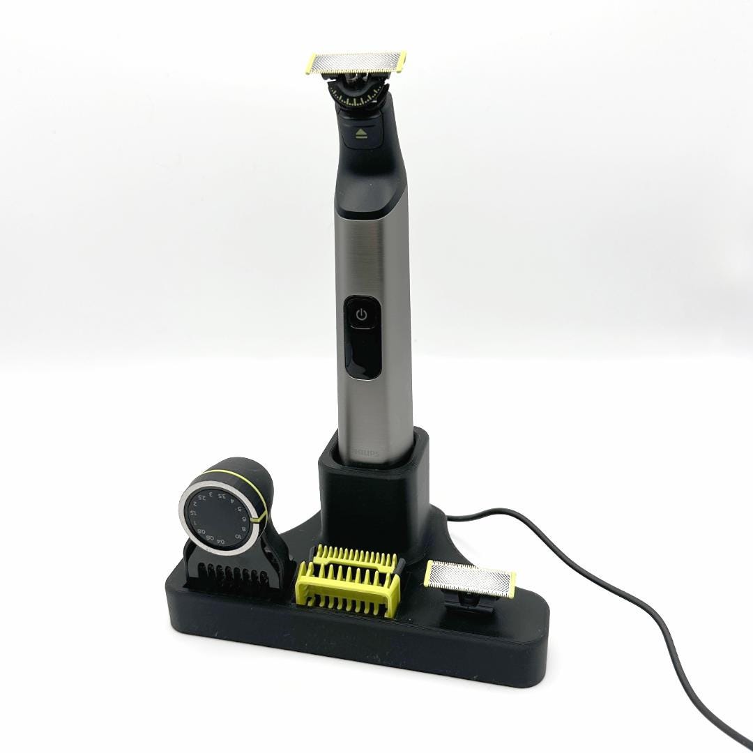 Philips OneBlade Pro Ladestation | Rasierer Halter mit Zubehör Aufbewahrung | OneBlade Organizer | Badezimmer Organizer | 3D Druck