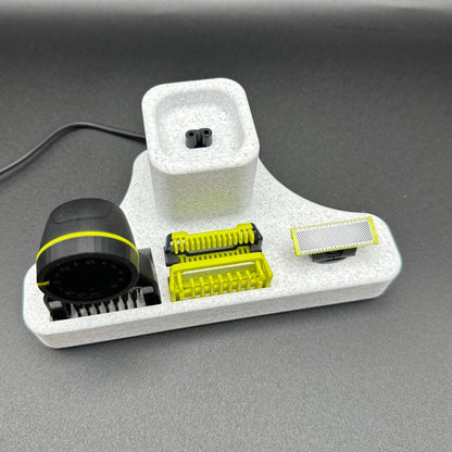 Philips OneBlade Pro Ladestation | Rasierer Halter mit Zubehör Aufbewahrung | OneBlade Organizer | Badezimmer Organizer | 3D Druck