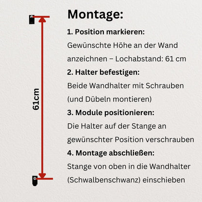 Radsport Wandhalter mit Kirschholz | Fahrrad Zubehör Organizer für Helm, Brillen, Radschuhe & Trinkflaschen | Rennrad Geschenk
