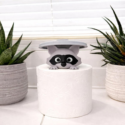 Waschbär Toilettenpapierhalter | Lustiger Klopapierhalter | WC Rollenhalter Waschbär | Badezimmer Deko | Geschenkidee | 3D Druck