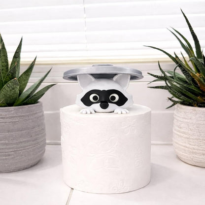 Waschbär Toilettenpapierhalter | Lustiger Klopapierhalter | WC Rollenhalter Waschbär | Badezimmer Deko | Geschenkidee | 3D Druck