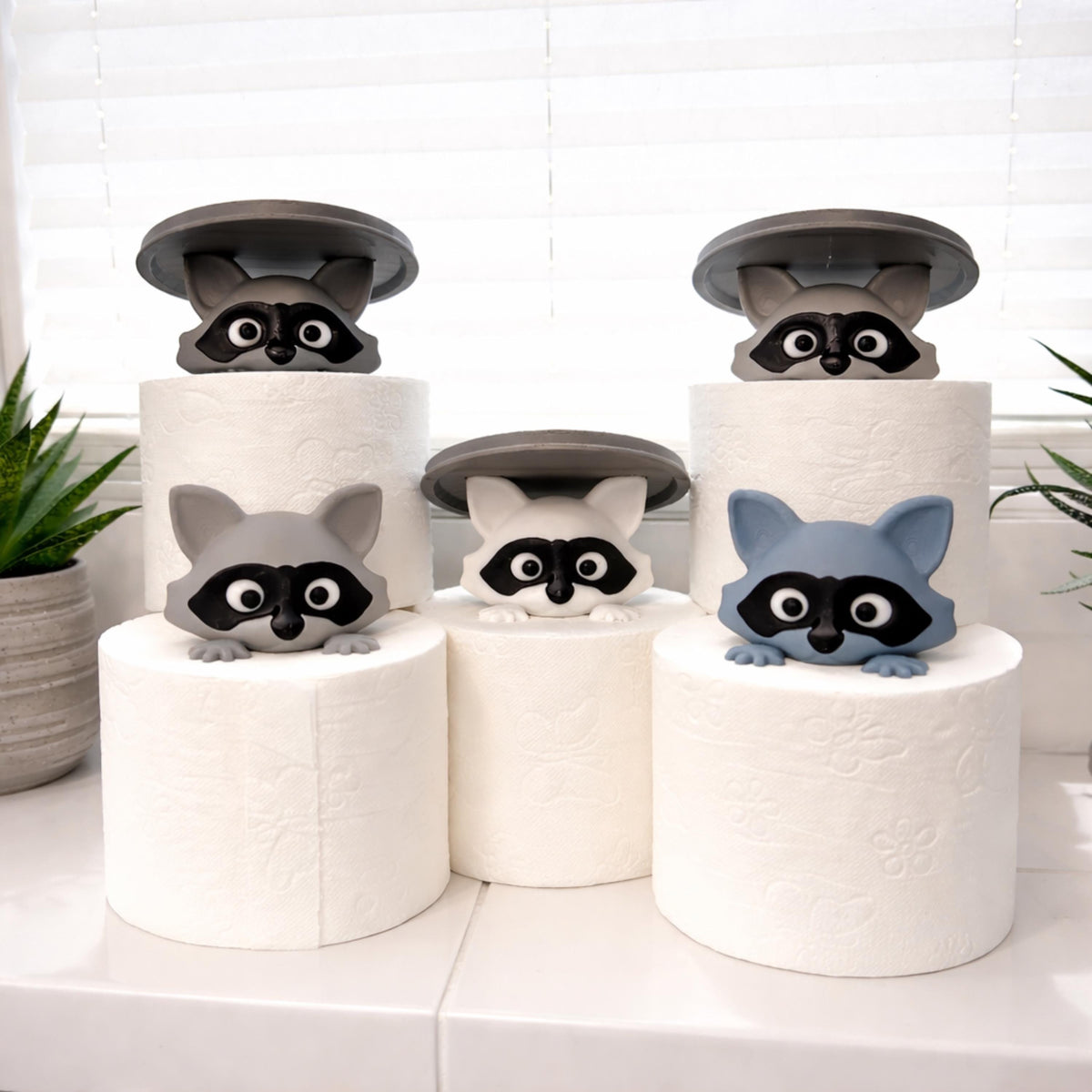 Waschbär Toilettenpapierhalter | Lustiger Klopapierhalter | WC Rollenhalter Waschbär | Badezimmer Deko | Geschenkidee | 3D Druck
