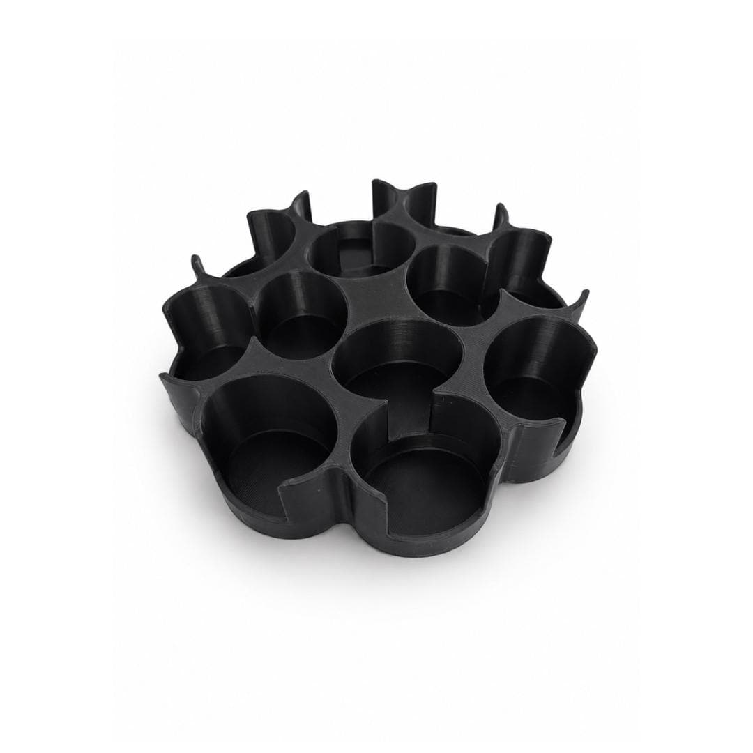 Zerup Karussell für 12 Flaschen | Drehbarer Sirup Organizer mit Kugellager | MORE Zerup Flaschenhalter | Küchen Organizer | 3D Druck