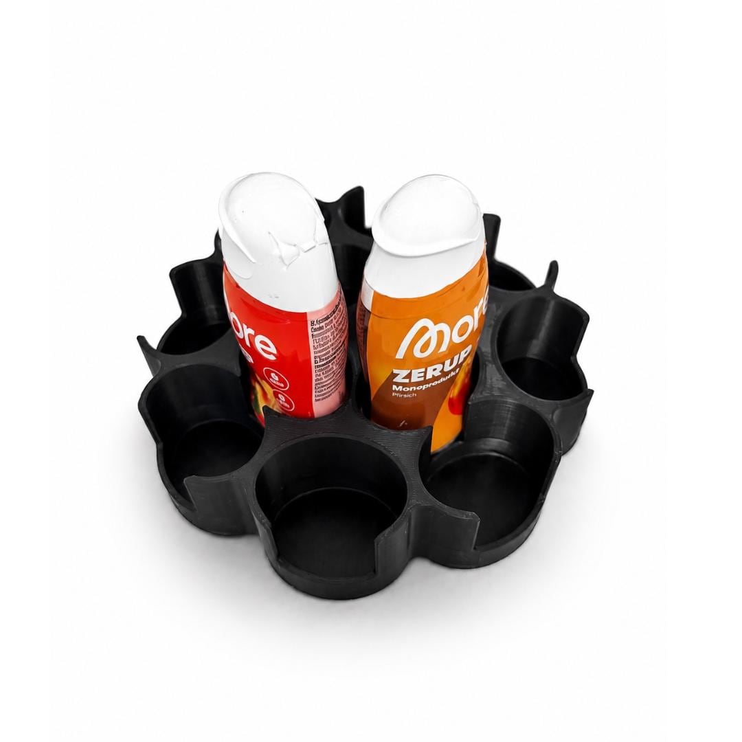 Zerup Karussell für 12 Flaschen | Drehbarer Sirup Organizer mit Kugellager | MORE Zerup Flaschenhalter | Küchen Organizer | 3D Druck