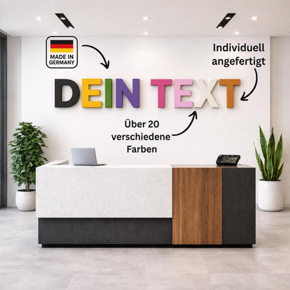 Selbstklebende 3D Buchstaben Personalisiert | Wandbuchstaben Schriftzug Name Logo | Wandschriftzug Türschild Büro Deko