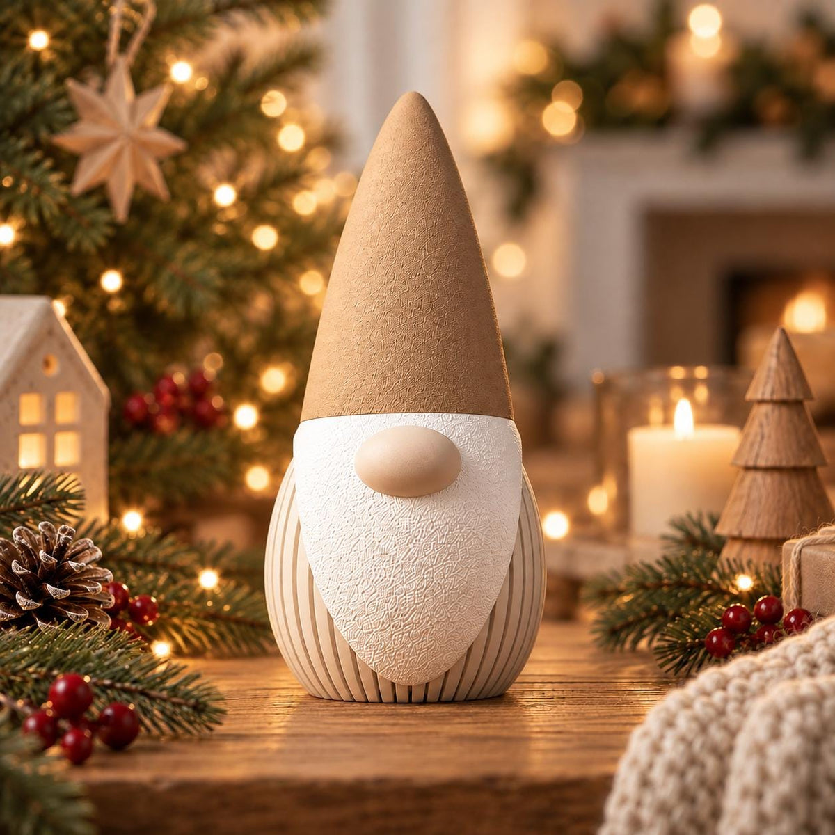 Deko Wichtel aus PLA, moderne Weihnachtsdeko, Skandi Winterdeko, 3D Druck Wichtel, minimalistische Deko