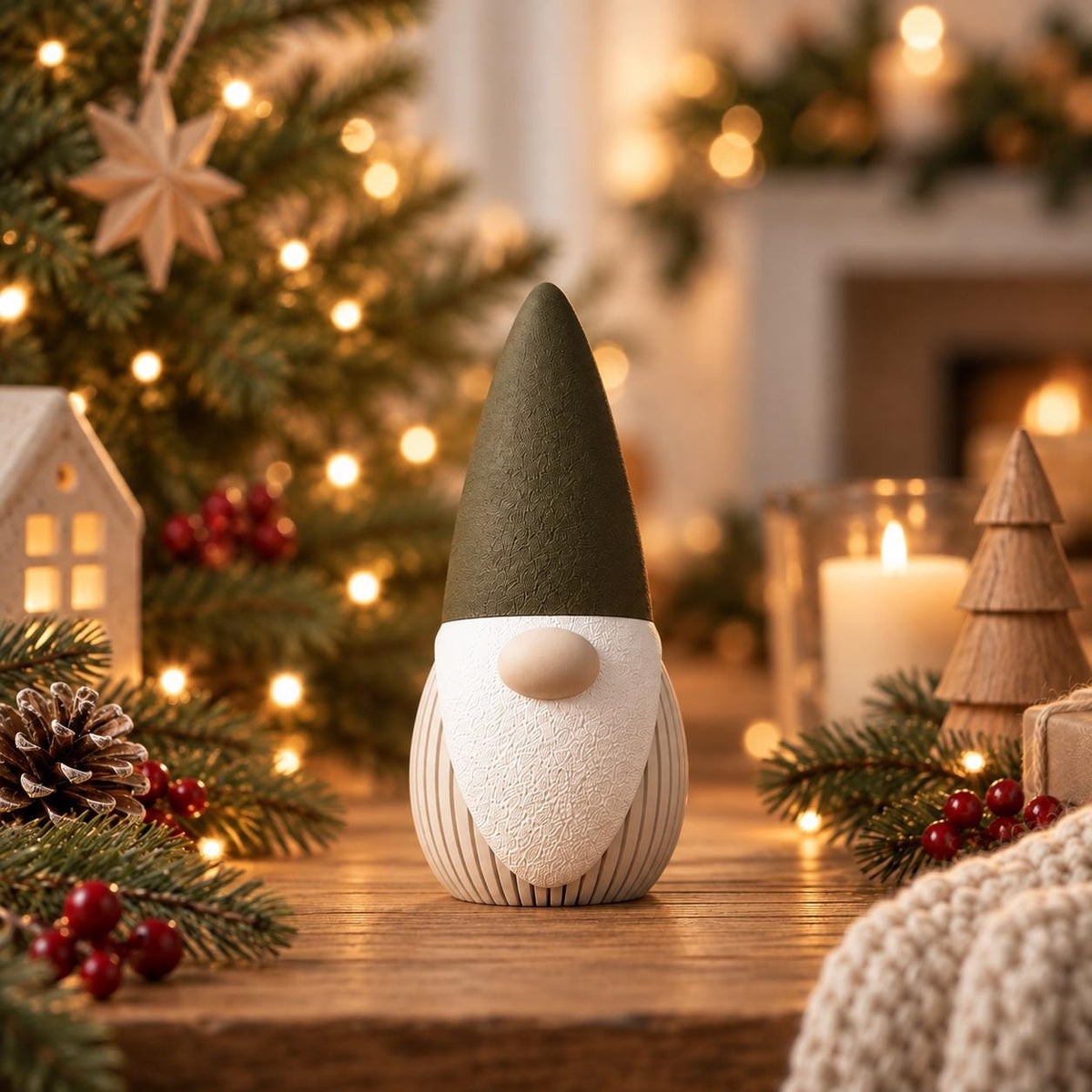 Deko Wichtel aus PLA, moderne Weihnachtsdeko, Skandi Winterdeko, 3D Druck Wichtel, minimalistische Deko