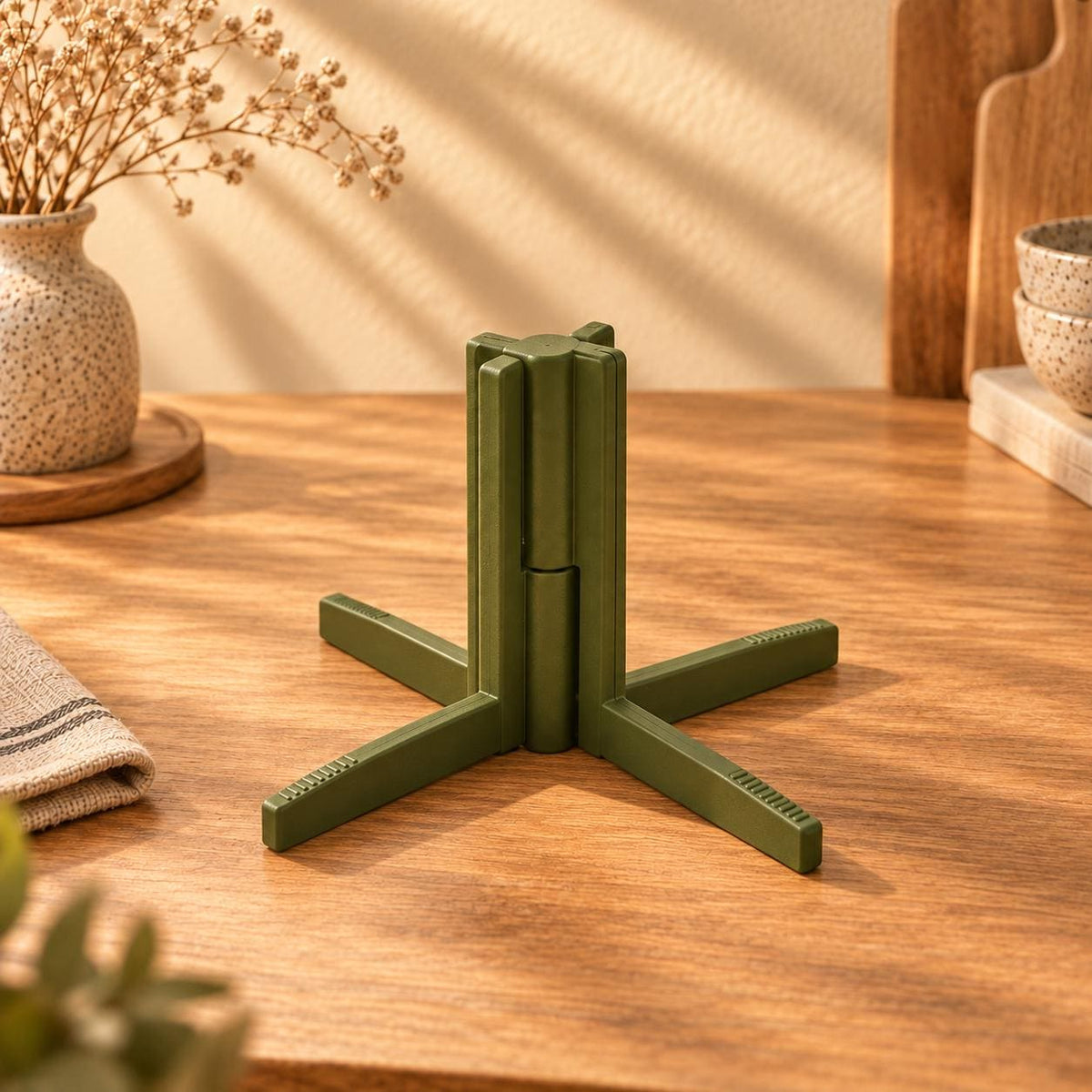 Faltbarer Flaschenabtropfer | Platzsparender Flaschenständer | Abtropfgestell für Flaschen | Küchen Organizer | 3D Druck