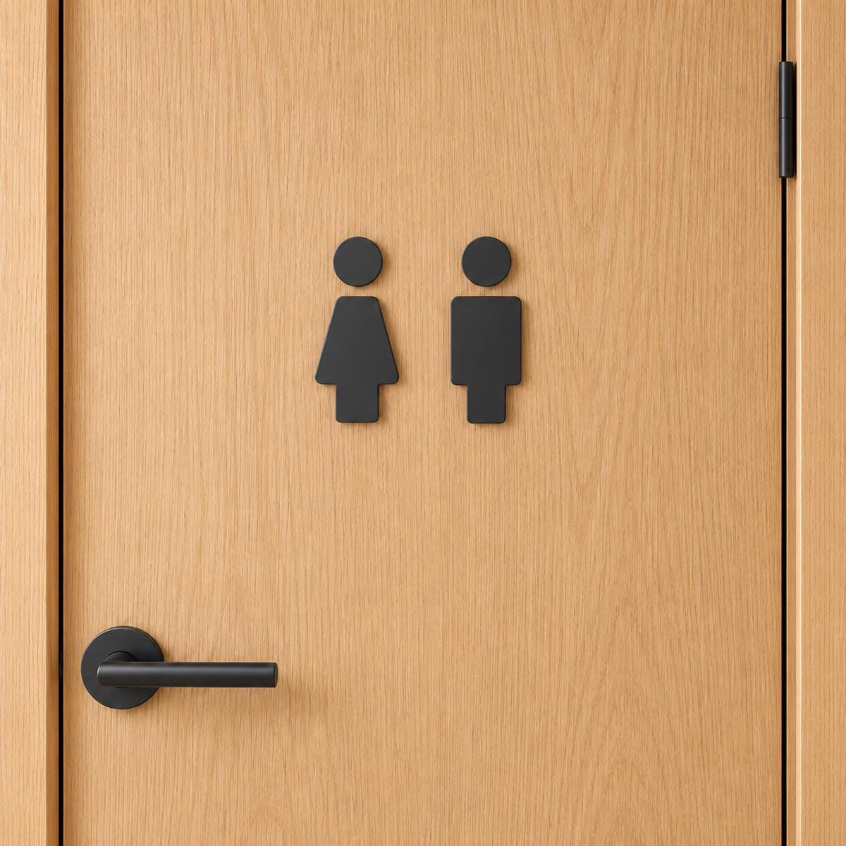 WC Türschild Set Mann / Frau | Minimalistische Toilettenschilder | Badezimmer & Gäste WC Deko | 3D Druck | 4 Größen