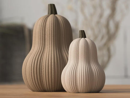 Butternut-Kürbis aus PLA, gerippte Herbstdeko, 24 Farben