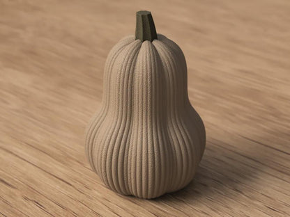 Butternut-Kürbis aus PLA, gerippte Herbstdeko, 24 Farben