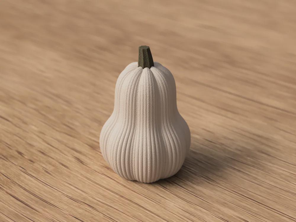 Butternut-Kürbis aus PLA, gerippte Herbstdeko, 24 Farben