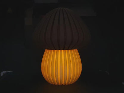 Pilz-Teelichthalter aus PLA, gerippte Herbstdeko, 3 Größen – 3er-Set