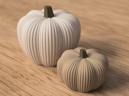 Gerippter Kürbis aus PLA, moderne Herbstdeko, 24 Farben