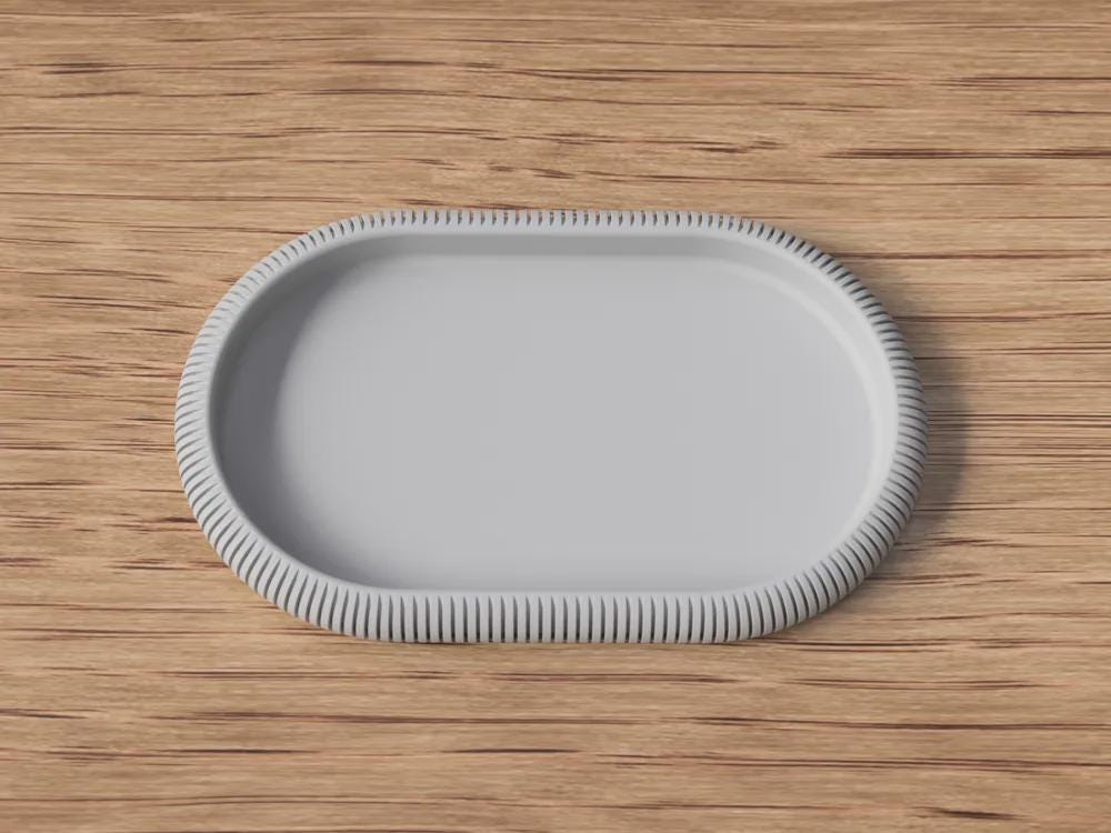 Japandi Dekotablett aus PLA, minimalistische Ablageschale, 24 Farben
