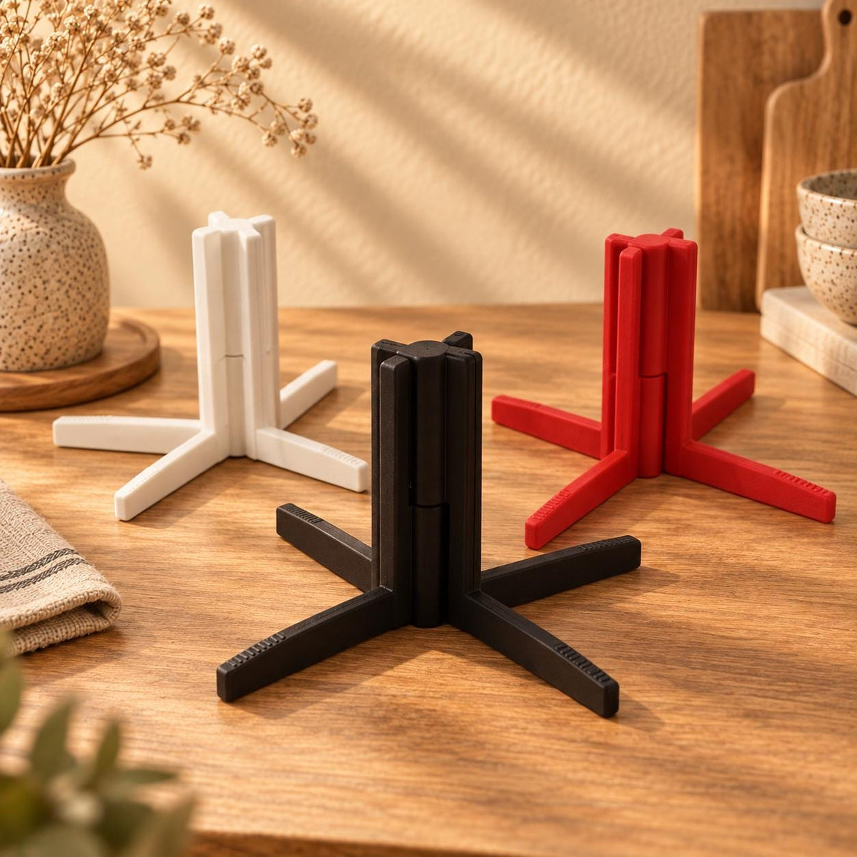 Faltbarer Flaschenabtropfer | Platzsparender Flaschenständer | Abtropfgestell für Flaschen | Küchen Organizer | 3D Druck