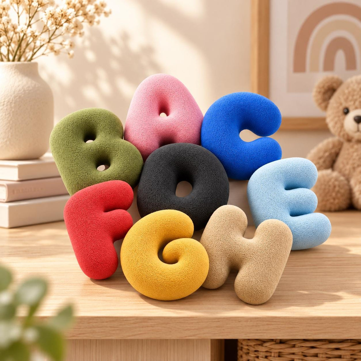 Selbstklebende Personalisierte 3D Bubble Buchstaben | Name fürs Kinderzimmer | Deko Buchstaben A–Z | 24 Farben | Geschenk zur Geburt