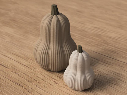 Butternut-Kürbis aus PLA, gerippte Herbstdeko, 24 Farben