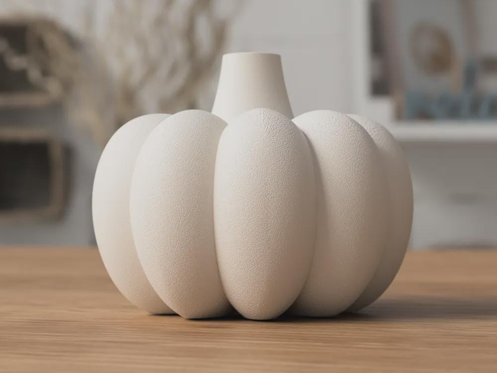 Kürbisvase aus PLA, moderne Herbstdekoration, 24 Farben