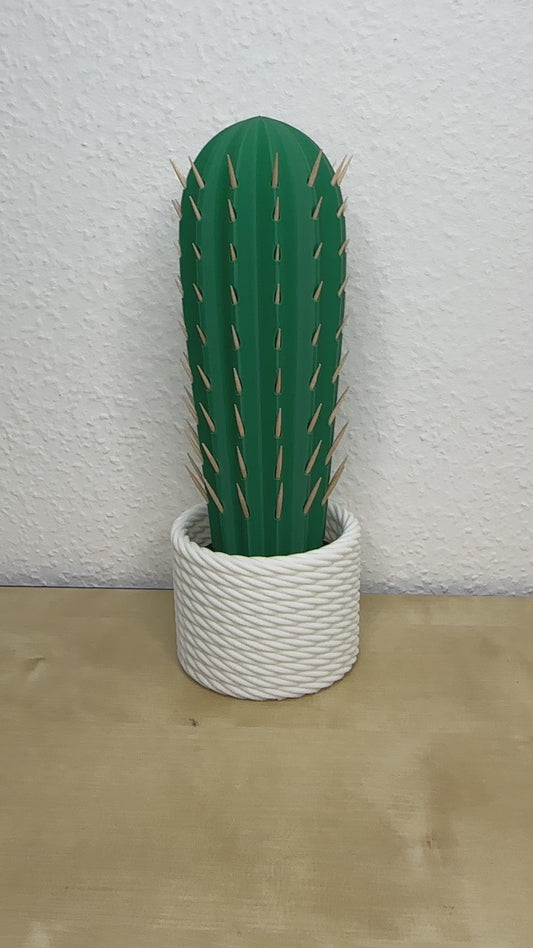 3D gedruckter Kaktus Zahnstocher Spender mit Federmechanismus - cactus toothpick - Deko - Zimmerpflanze - Pflanze